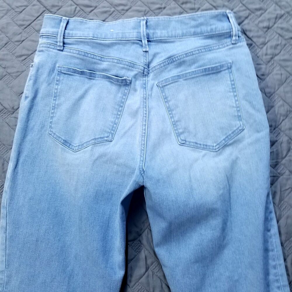 Ann Taylor Factory Jeans Womens Size 4 Blue‎ Slim Straight Light Wash Denim - Picture 10 of 11